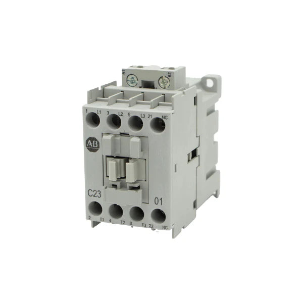 Contator Allen-Bradley 100-C23-01 confiável para controle industrial, 23A e 3 polos, ideal para aplicações automotivas.