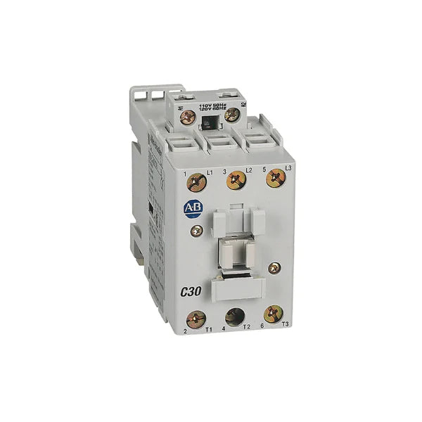 Contator Allen-Bradley 100-C30D00 tipo aberto 3-pólos 30A para aplicações industriais confiáveis