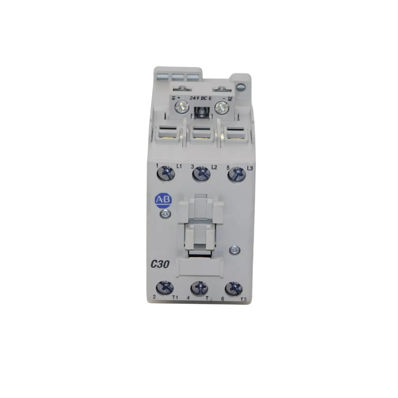 Contator Allen-Bradley 100-C30EJ00, 30A, 24V DC, 3 Polos, Terminais de Parafuso.