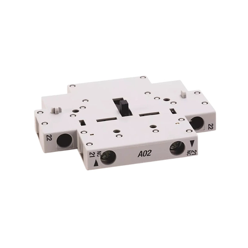 Allen Bradley 100-MCA02 com travamento duplo compatível com contatores 100-C, 2 contatos auxiliares N.C.