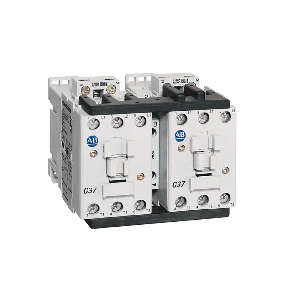 Contator Reversor Allen Bradley 104-C09EJ22 para controle de motor industrial com 9A e bobina 24V DC.