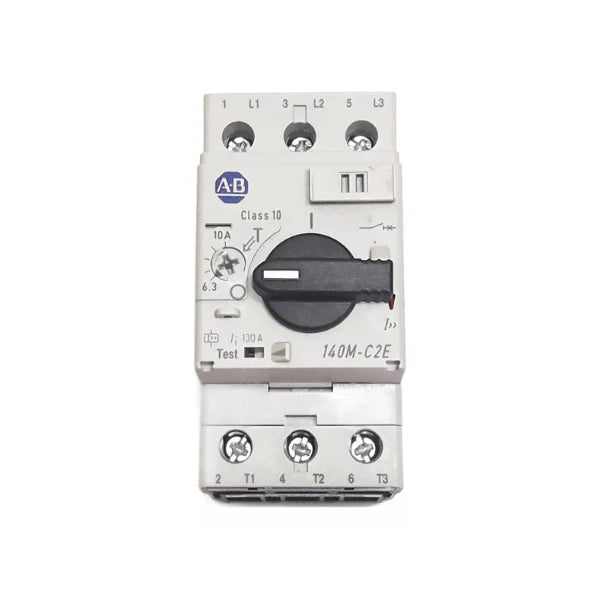Imagem do disjuntor Allen-Bradley 140M-C2E-C10 com proteção de motor eficiente e garantia de qualidade. Disponível para envio imediato.