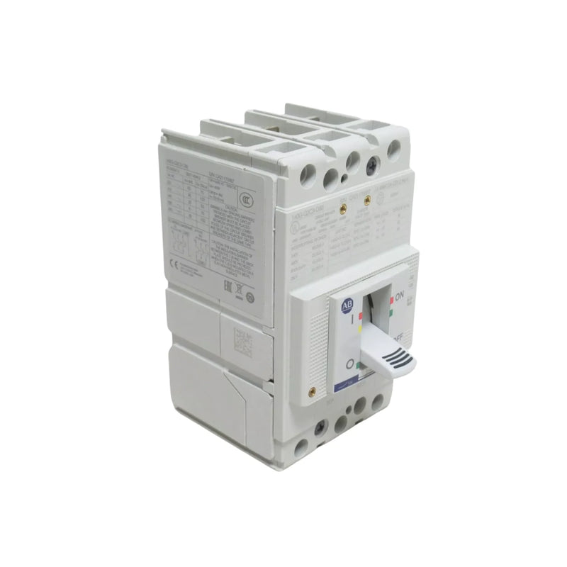 Disjuntor Allen-Bradley 140G-G2C3-C60 para proteção elétrica industrial, 60A com alta capacidade de interrupção.