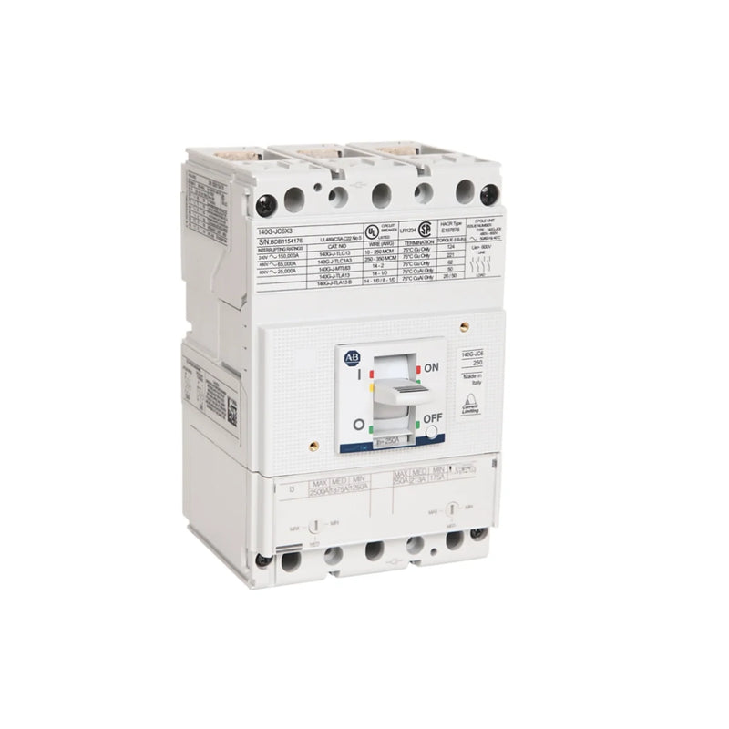Disjuntor robusto Allen-Bradley 140G-G6C3-C40 para proteção industrial e automação elétrica.