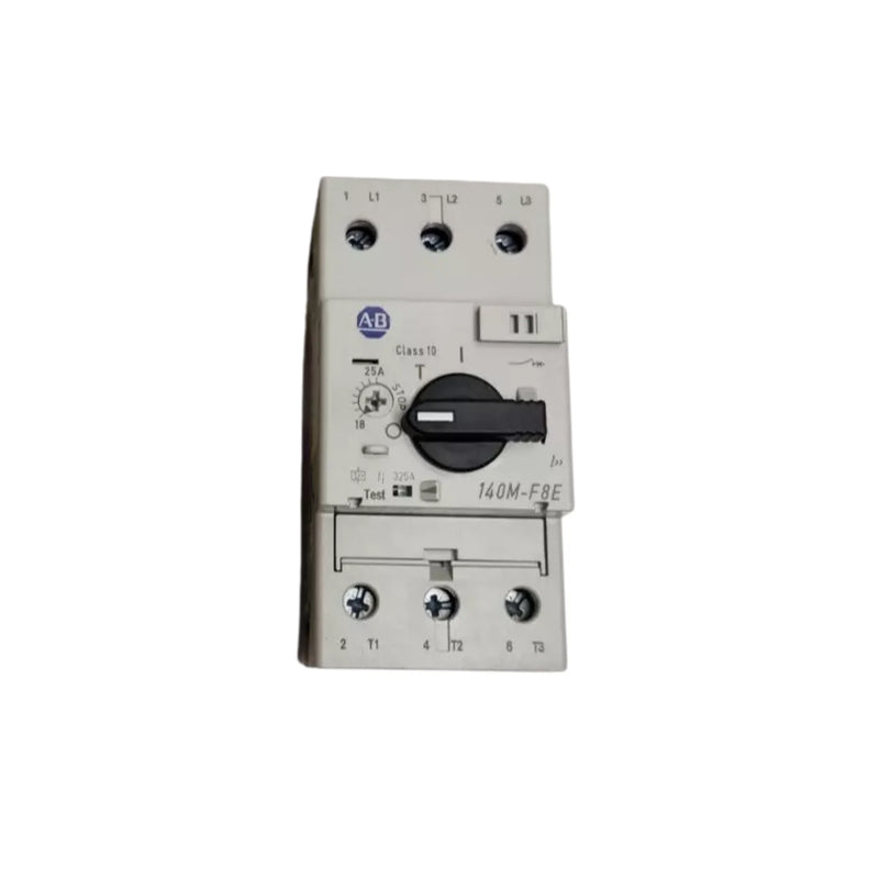 Disjuntor de proteção de motor Allen-Bradley 140M-F8E-C25 para aplicações industriais, 480V AC, 18-25A.