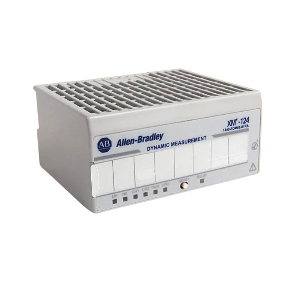 Módulo Allen-Bradley 1440-SDM02-01RA, medição dinâmica de 2 canais para monitoramento de vibrações.