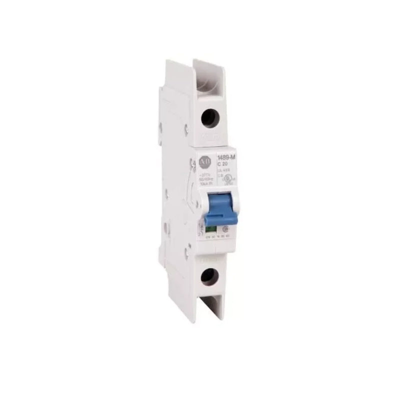 Disjuntor Allen-Bradley 1489-M1C100 com 1 polo, 10A e curva C, ideal para proteção de circuitos industriais.