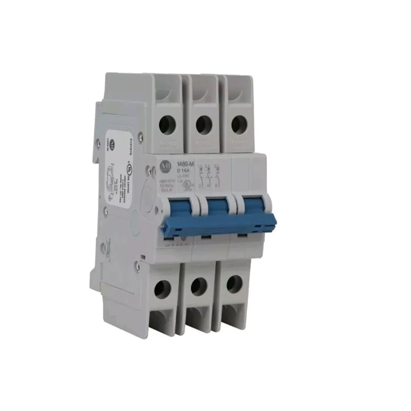 Disjuntor Allen-Bradley 1489-M3C160, 16A, 3 polos, Curva C, 240V AC/48V DC, 230V AC, aplicação industrial.