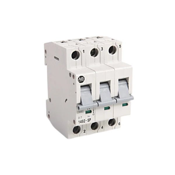 Disjuntor termomagnético Allen Bradley 1492-SP3B160 160A, 3 polos, proteção contra sobrecarga e curto-circuito.