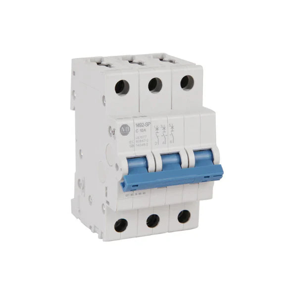 Disjuntor Allen-Bradley 1492-SPM3C320 de 3 polos com 32A e curva C, ideal para sistemas industriais e comerciais.