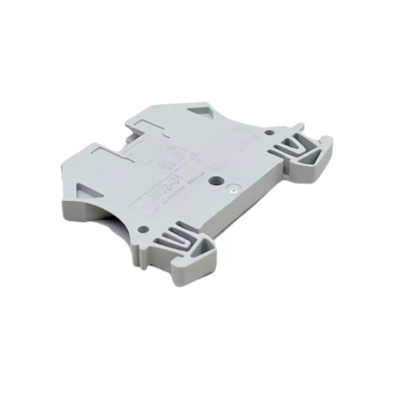 Bloco de terminais Allen-Bradley 1492-J4, conexão segura por parafuso, ideal para controle industrial, cor cinza.