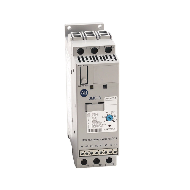 Controlador Inteligente de Motor Allen-Bradley 150-C37NCR SMC-3, 37A, 200-600V AC, trifásico, compacto.