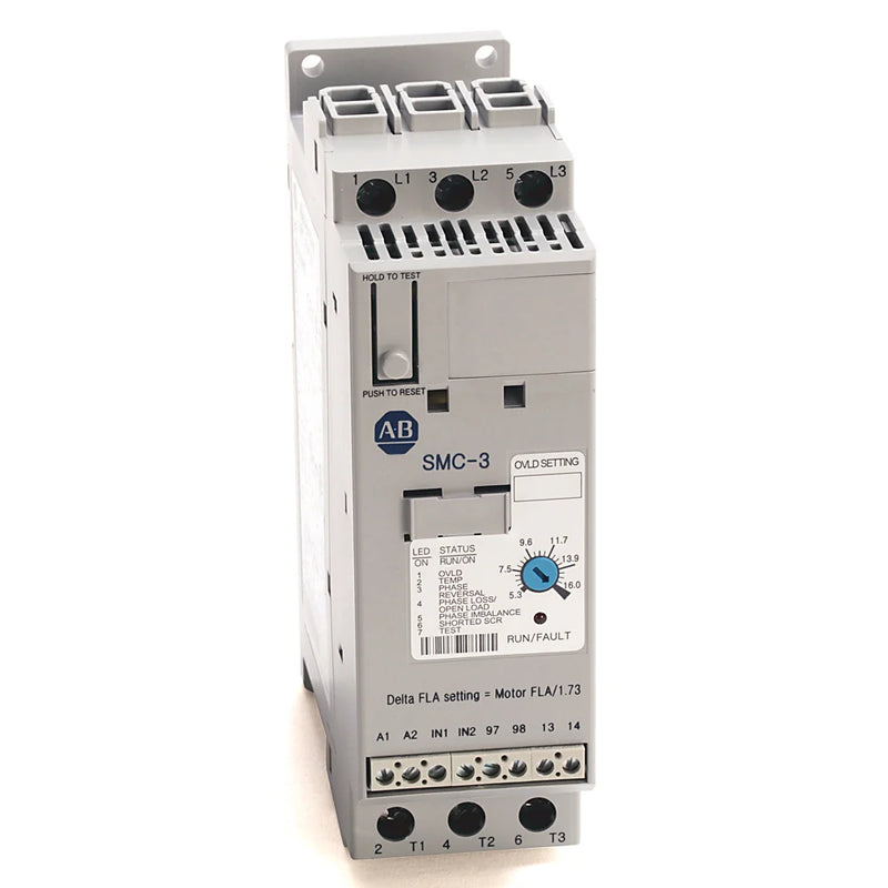 Soft starter Allen-Bradley 150-C60NBR SMC-3, 60A, para reduzir corrente de entrada e proteger motores industriais.