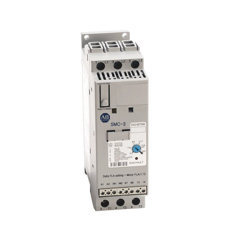 Controlador inteligente de motor Allen Bradley 150-C3NBR com características compactas para aplicações industriais.