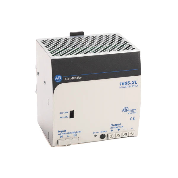 Fonte Allen-Bradley 1606-XL240E, 240W, saída 24VDC, alta eficiência para automação industrial