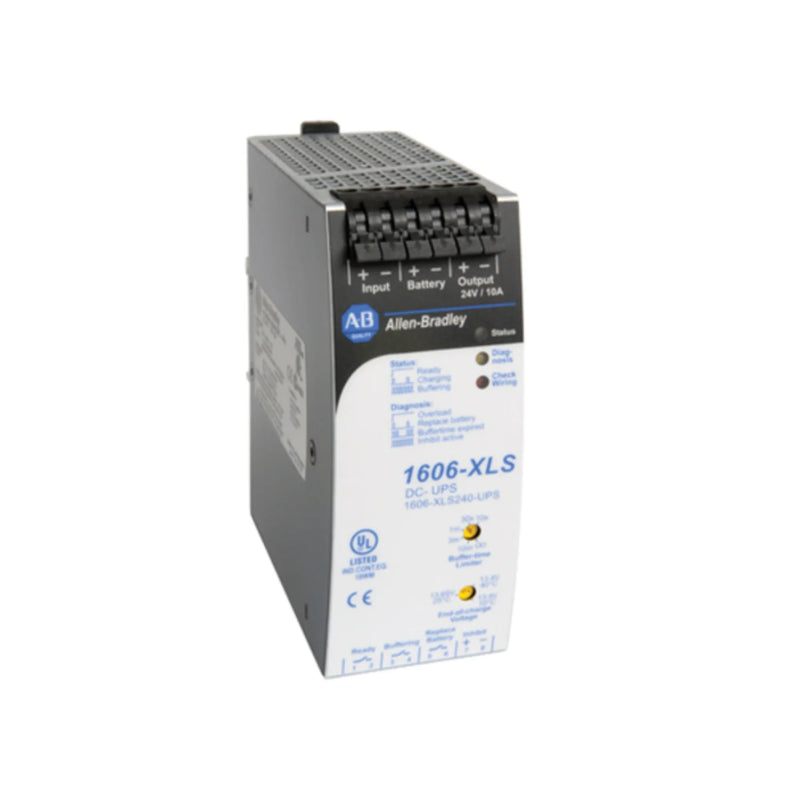 Fonte de alimentação DC-UPS Allen-Bradley 1606-XLS240-UPS com saída de 22.4V e 240W para sistemas críticos.