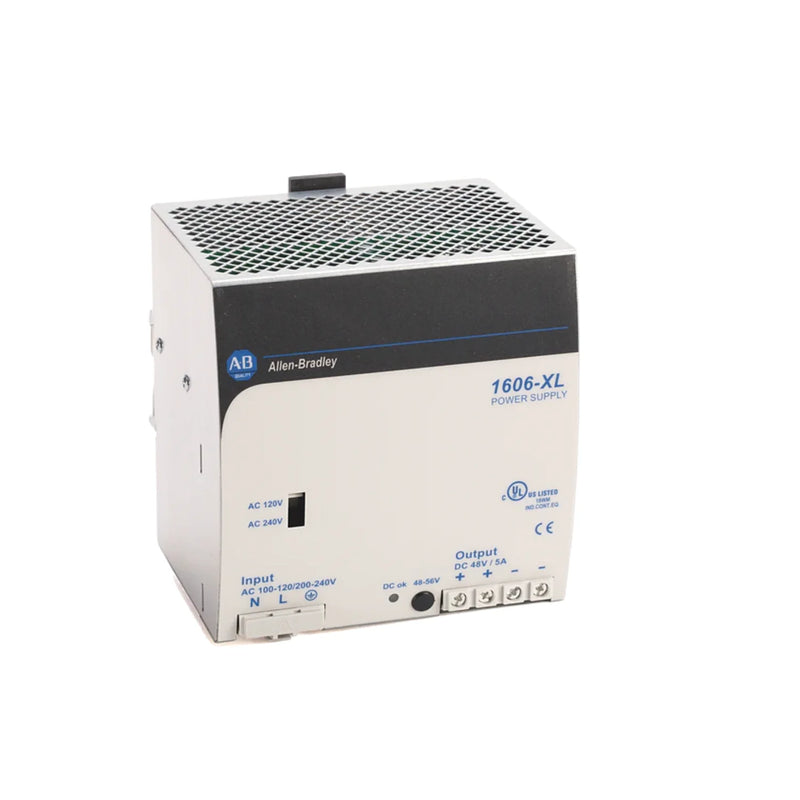 Fonte Allen-Bradley 1606-XL240DR, 24V DC, 240W, entrada 120/230V AC, montagem trilho DIN, automação ind.