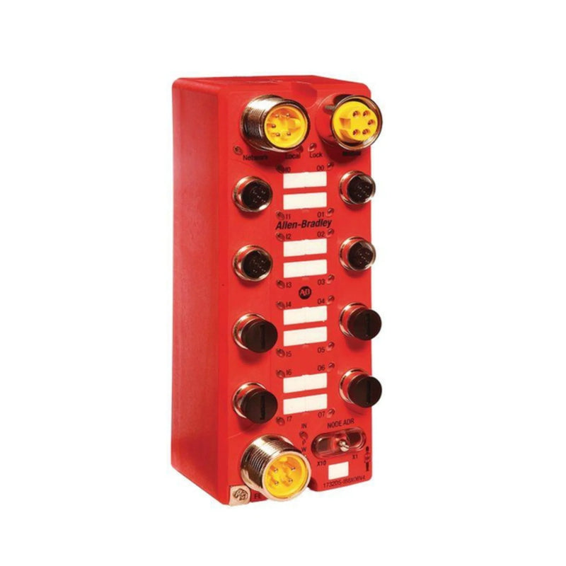 Módulo Guard I/O Allen-Bradley 1732DS-IB8XOBV4, 8 entradas de segurança, 4 saídas, DeviceNet, M12/MINI, IP67