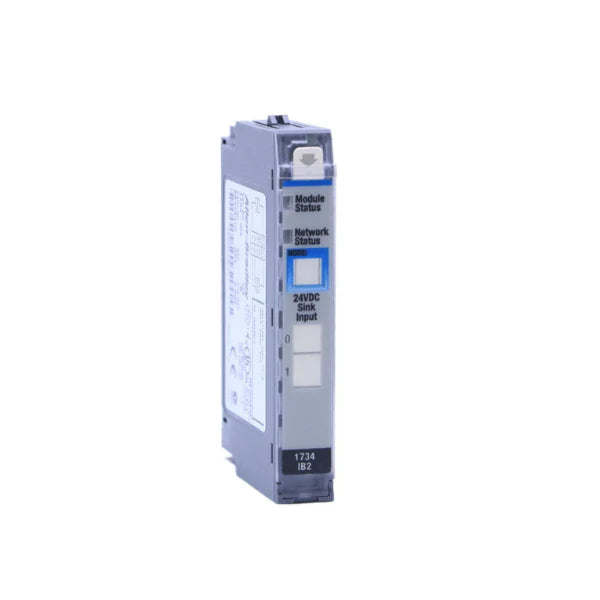 Módulo de entrada 2 canais Allen-Bradley 1734-IB2 para automação industrial com sinal discreto 24V DC.