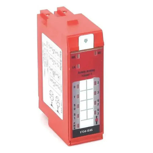 Módulo analógico Allen-Bradley 1734-IE4S, 4 canais, para controle preciso em automação industrial.