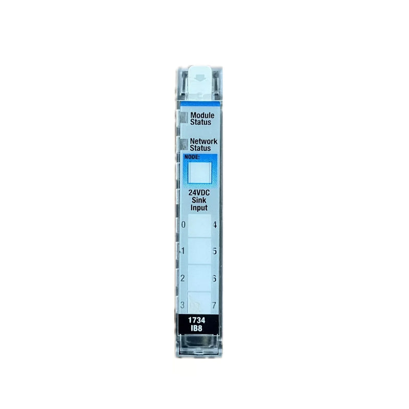 Módulo digital DC Allen-Bradley 1734-IB8K, entrada sink 24V, revestido, montagem DIN, 8 canais, terminal removível.