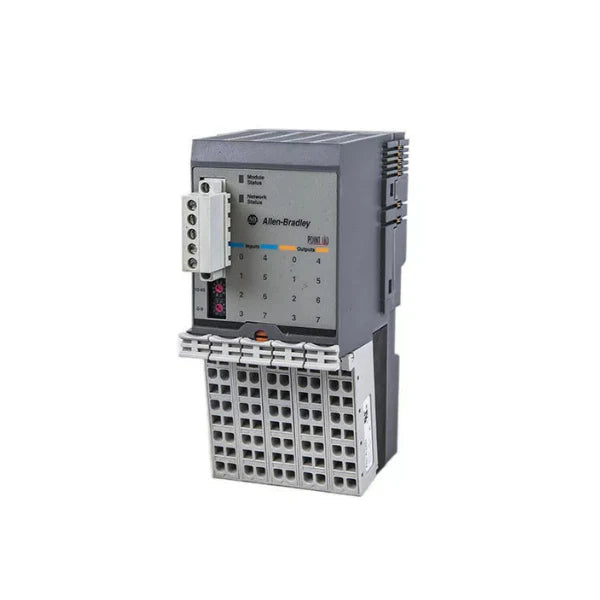Módulo de Entrada/Saída Digital POINT I/O Allen-Bradley com 8 entradas e 8 saídas para automação industrial.