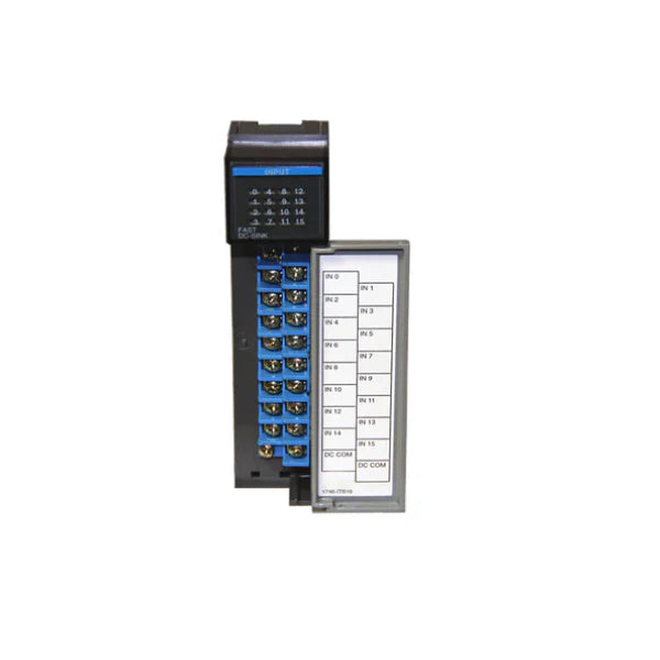 Módulo de entrada Allen-Bradley 1746-ITB16, 16 pontos, entradas sink 24V DC, automação industrial confiável.