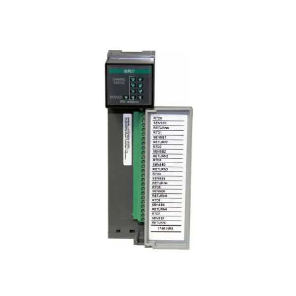 1746-NR8 Allen-Bradley: módulo de 8 canais para entrada RTD/resistência no sistema SLC 500, automação industrial.