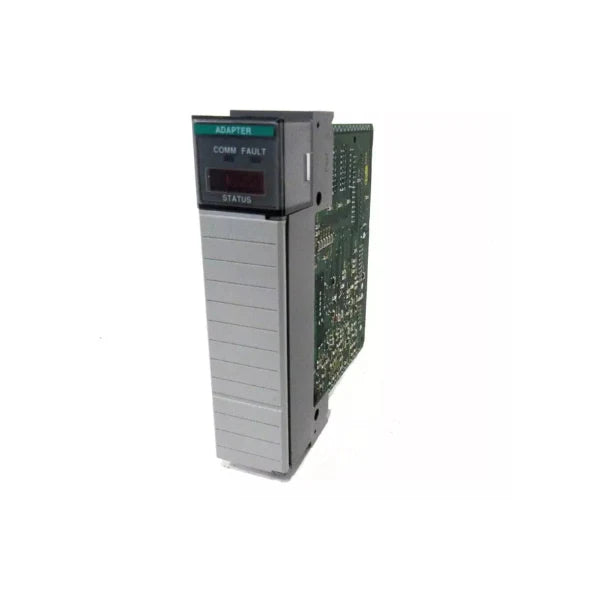 Módulo adaptador Allen-Bradley 1747-ASB para SLC 500, viabilizando comunicação remota em sistemas de controle