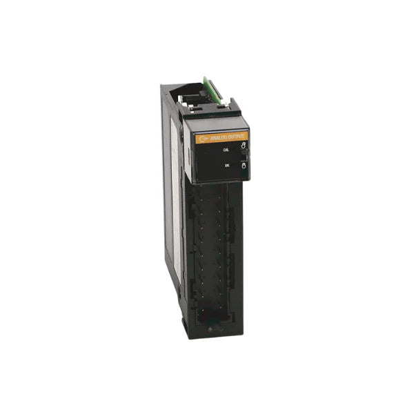 Módulo de saída analógica Allen-Bradley 1756-OF6VI com 6 canais, configurável em tensão ou corrente.