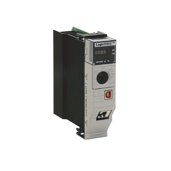 Controlador Allen-Bradley 1756-L84E da série ControlLogix 5580, memória 20 MB, Ethernet 1 GB, suporta EtherNet/IP.