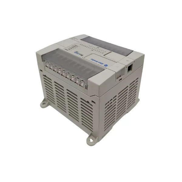 Controlador MicroLogix 1200, 14 entradas AC, 10 saídas de relé, suporte 120/240V AC, design compacto e expansível.