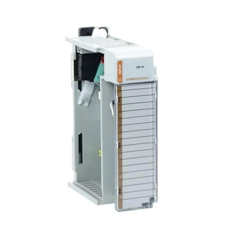 Módulo de entrada Allen-Bradley 1769-IT6 com 6 canais, 2 sensores CJC, suporta J, K, T, R, S, B, N, C, ±50/100 mV.