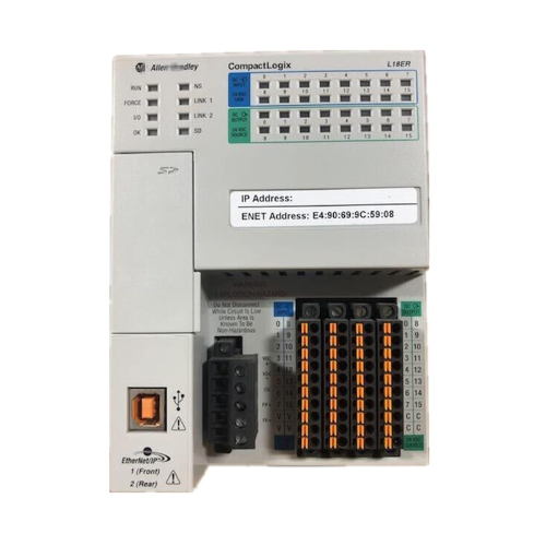 Controlador Allen-Bradley 1769-L18ER-BB1B com 512 KB de memória e I/O para aplicações de automação compacta