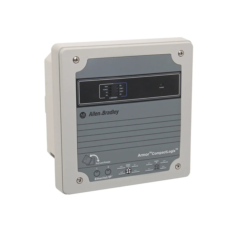 Controlador Allen-Bradley 1769-L33ERMO, IP67, 2MB, portas Ethernet duplas, controle montado em máquina