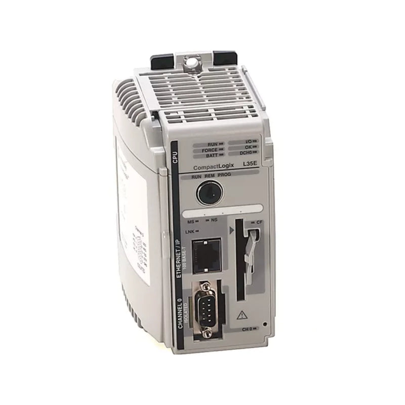 Controlador Allen-Bradley 1769-L35E CompactLogix, 1.5MB, portas Ethernet/IP e RS-232, até 30 I/Os.