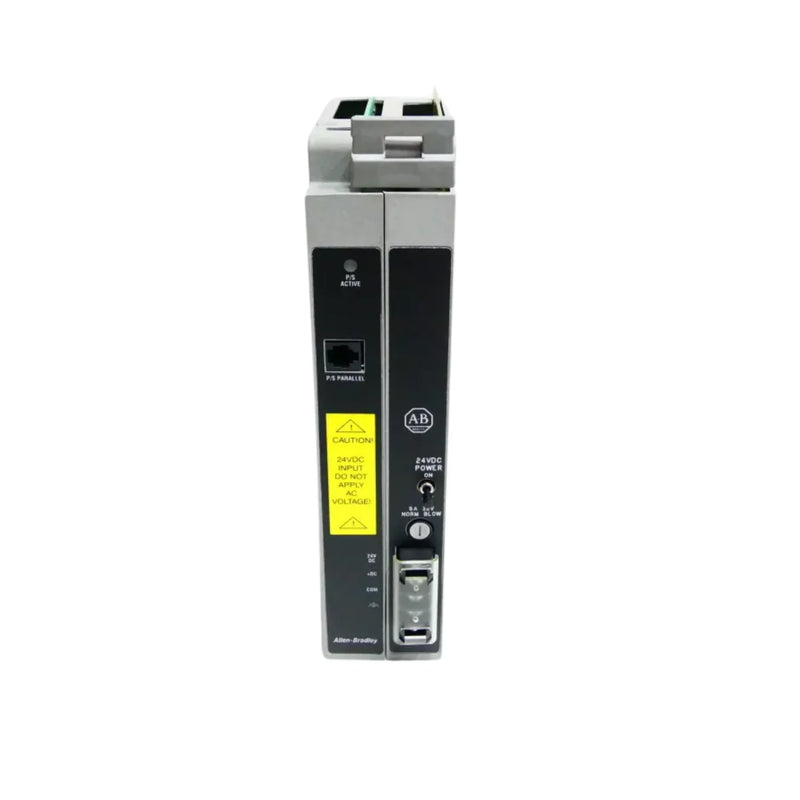 Fonte de alimentação PLC-5 Allen-Bradley 1771-P5E, 8A a 24V DC, otimizada para EMI, para chassi 1771.