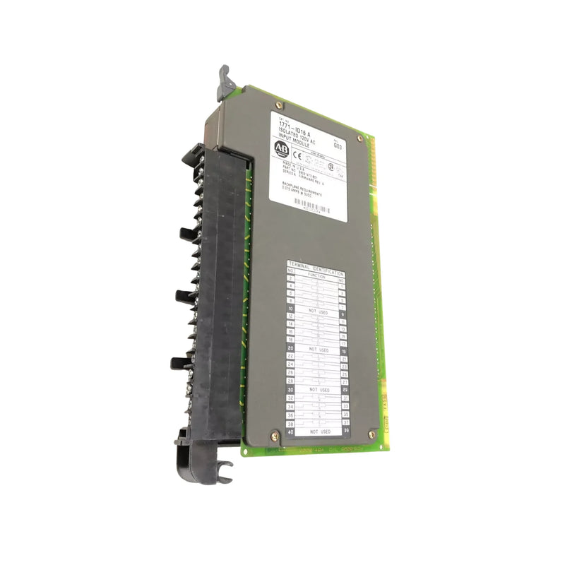 Módulo de entrada digital Allen-Bradley 1771-ID16, com 16 pontos e compatibilidade para sistemas PLC-5 industriais.