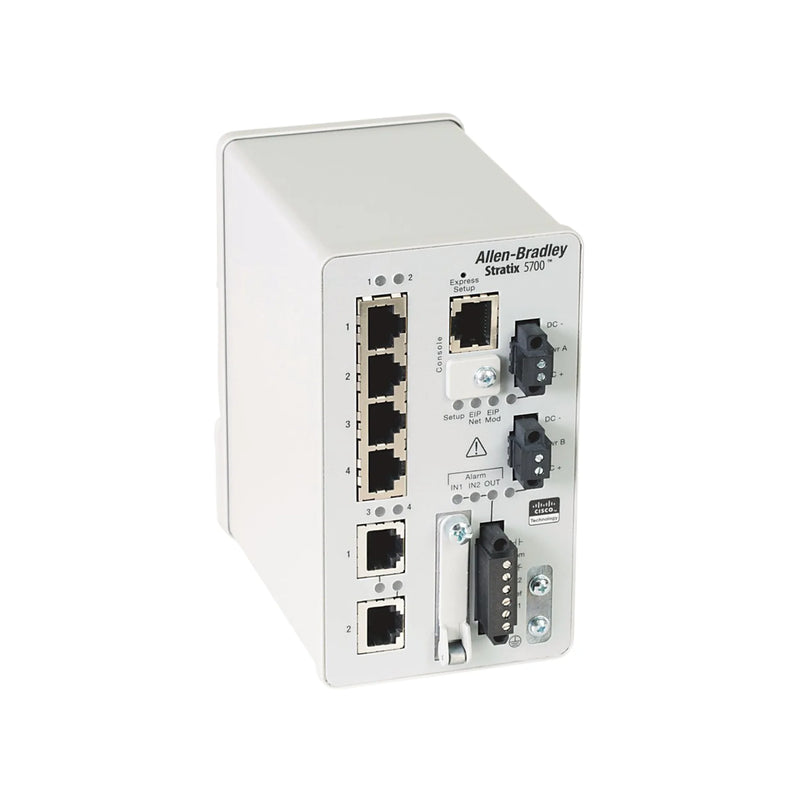 Switch Ethernet Allen-Bradley 1783-BMS06TGL, 4 Fast + 2 Gigabit portas, software Lite
