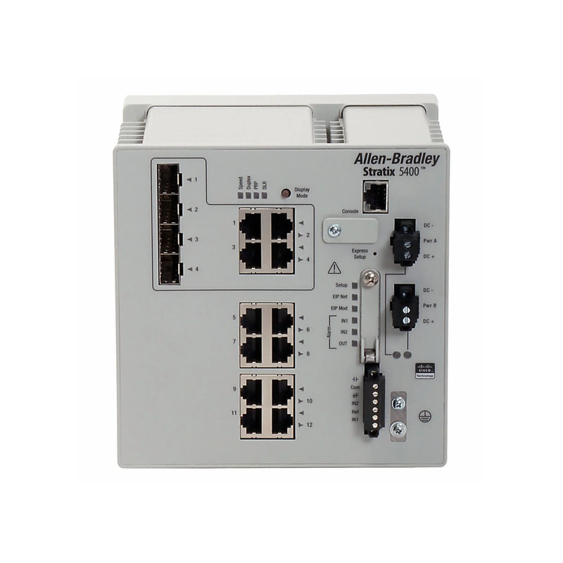 Switch Allen-Bradley 1783-HMS8TG4CGN Stratix 5400, 8 portas Gigabit + 4 combo, Camada 2
