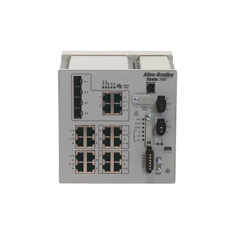 Switch Ethernet gerenciado 1783-HMS16T4CGN Allen-Bradley, 16 portas RJ45, 4 combo, trilho DIN, alta velocidade