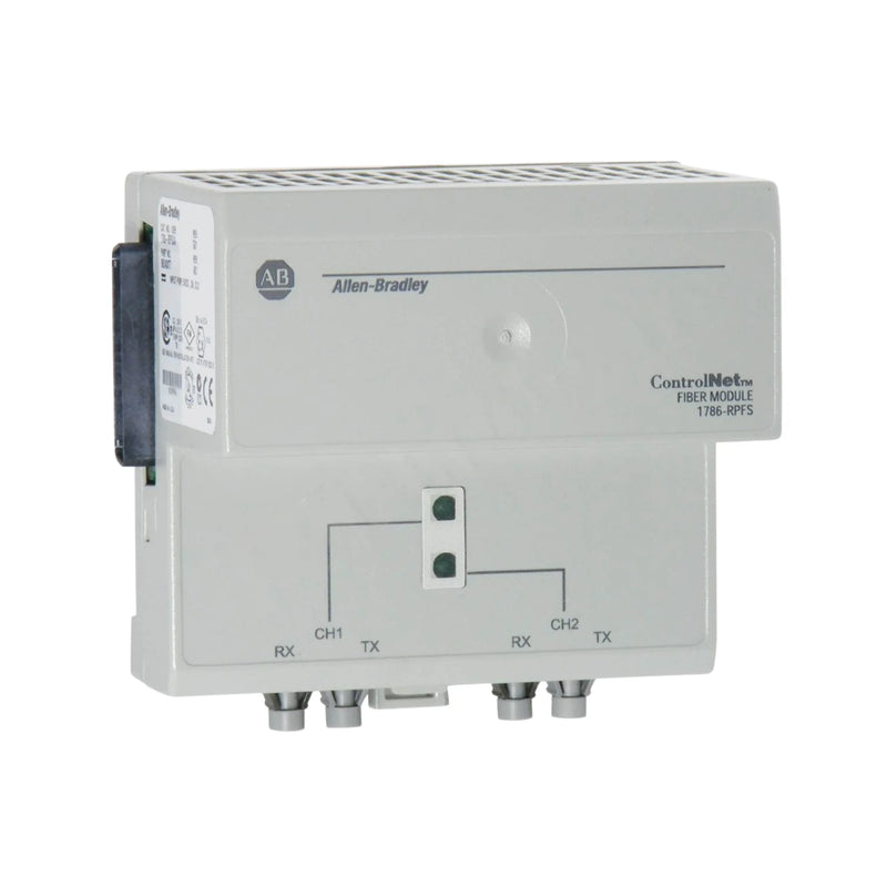 Repetidor de fibra ControlNet Allen-Bradley 1786-RPFS, 0-300 m, montagem DIN