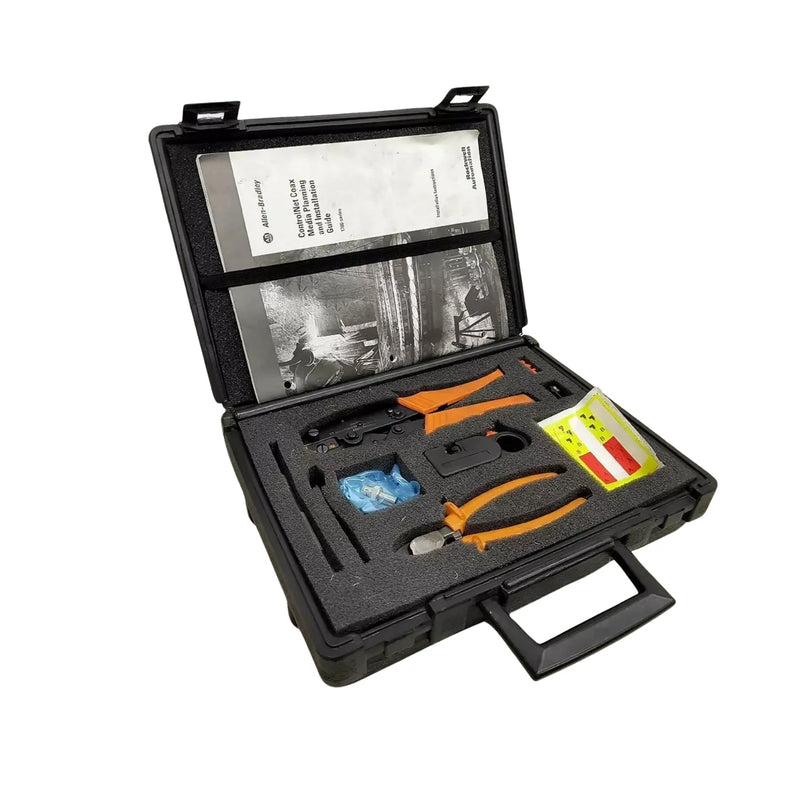 Kit Allen-Bradley 1786-CTK, ferramentas para instalação de rede RG6, ideal para controle industrial.