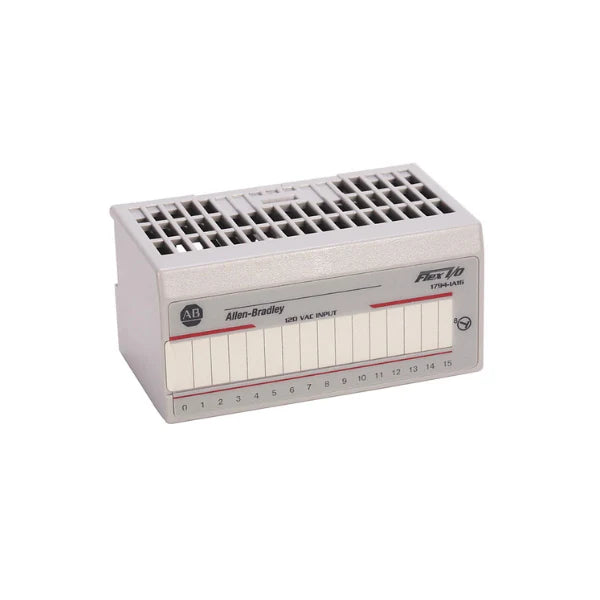 Módulo de entrada digital AC 16 pontos da Allen-Bradley para sistemas Flex I/O. Alta flexibilidade e confiabilidade industrial.