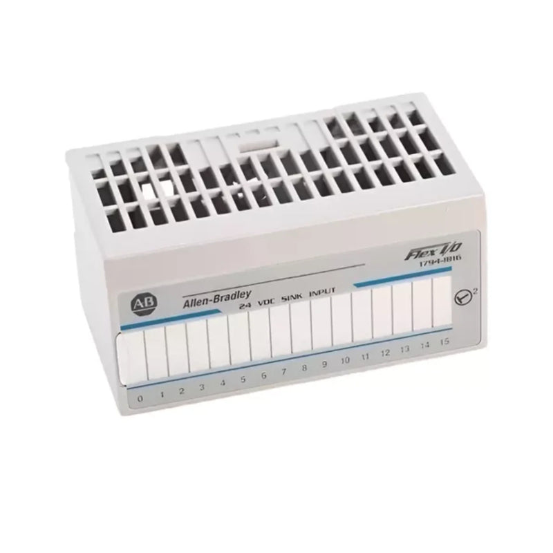Módulo Allen-Bradley 1794-IB16 FLEX I/O, 16 entradas sink, 24V DC, compatível com bases de terminais 1794-TB3 e 1794-TB3S.