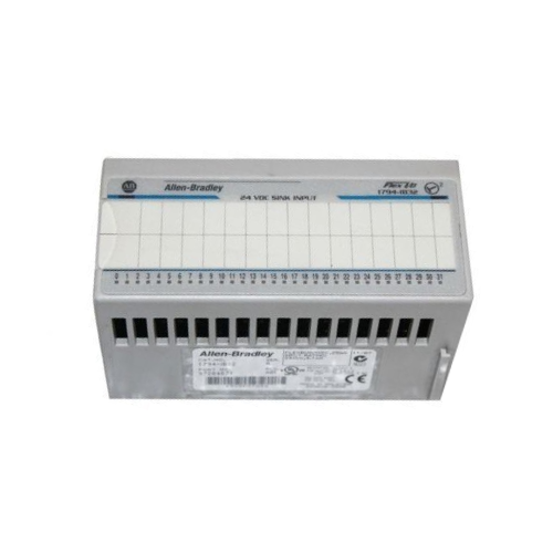 Módulo Allen-Bradley 1794-IB32 FLEX I/O digital com 32 entradas sinking de 24V DC, dividido em 2 grupos de 16.
