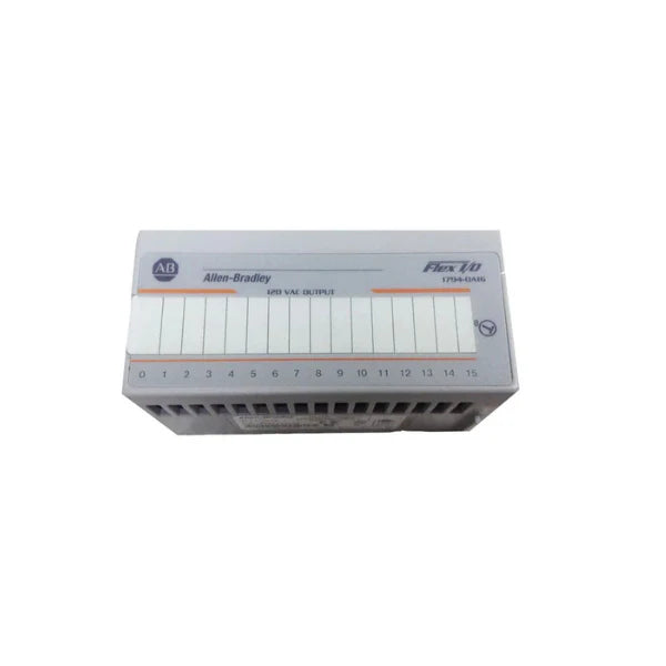 Módulo de saída digital AC Allen-Bradley 1794-OA16 para controle de dispositivos em aplicações industriais.
