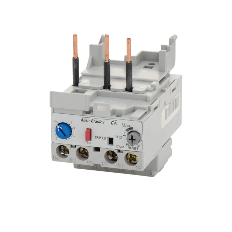 Relé de Sobrecarga Eletrônico Allen-Bradley 193-EA1EB, proteção de motores com faixa ajustável, reset manual.