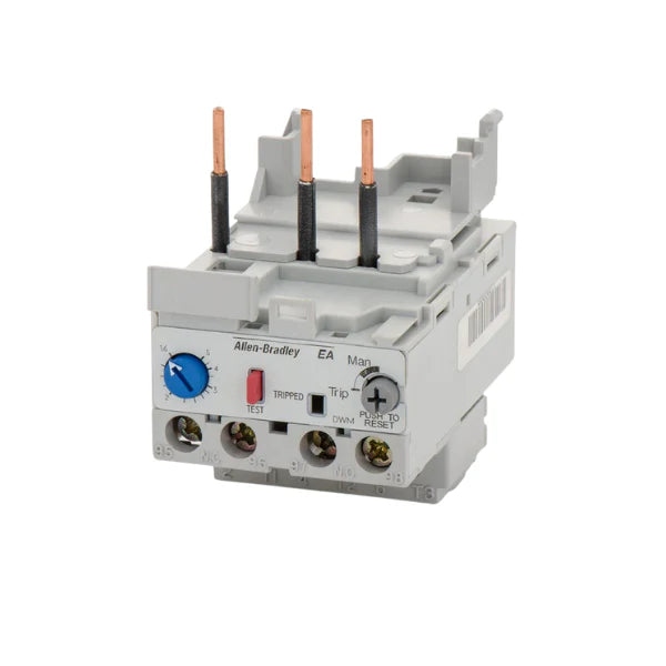 Relé de Sobrecarga Allen-Bradley 193-EA1GB com ajuste manual e compatível com contatores 100-C09 a 100-C23.