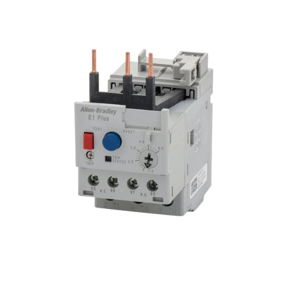 Relé de sobrecarga Allen-Bradley 193-1EECB E1 Plus, 0,4–2 A, Classe 10, reset manual/auto, 3 polos, quadro compacto.